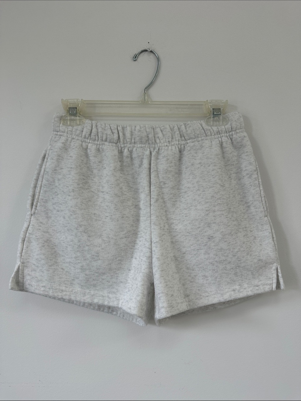 Women's Light Heather Gray Athletic Shorts - Casual Performance